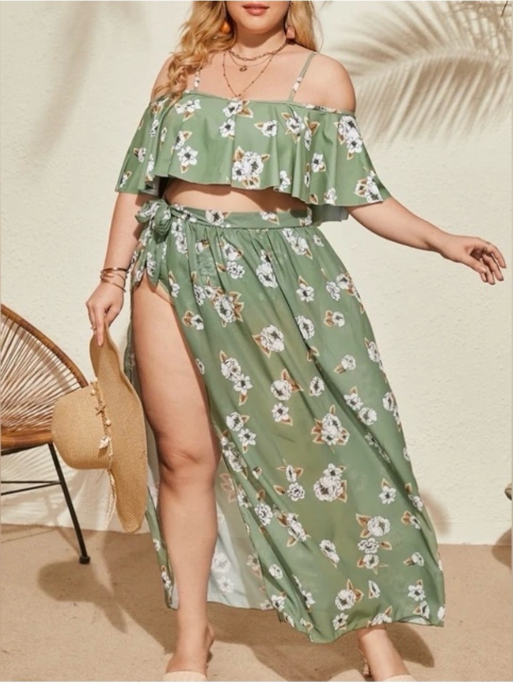 Shein 3 pc High Waist Bikini Set